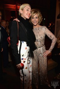 Miley Cyrus and Jane Fonda