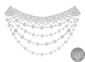 Louis Vuitton 路易威登Voyage dans le Temps高级珠宝系列 Monogram 钻石项链
