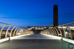 Tate Modern Gallery, Millennium Bridge, London, morning - copy space