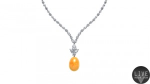 MIKIMOTO Natural Pearl Collection美乐珍珠顶级珠宝铂金钻石项链