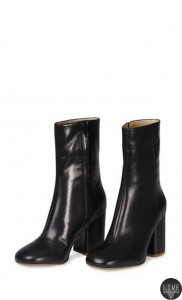 Marimekko黑色漆皮高跟靴子
