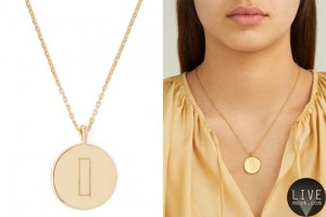 THEODORA WARRE I-charm pendant gold-plated necklace