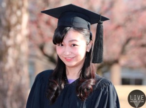 Princess Kako graduates from a university