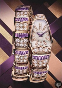 Serpenti Scaglie紫水晶与钻石珠宝腕表